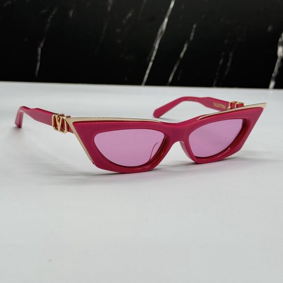 NEW V-GOLDCUT VLS-113C VALENTINO SUNGLASSES PINK CAT EYE EYEWEAR VALENTINO main image 8